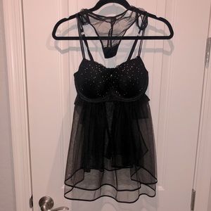 Beautiful NWOT VS Rhinestone Lingerie Set 36D